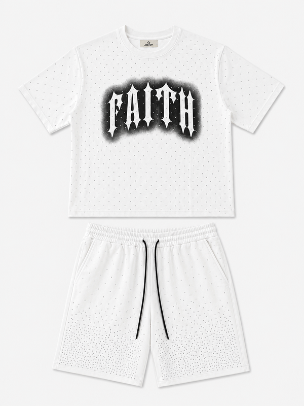 SET RHINESTONE FAITH BIANCO