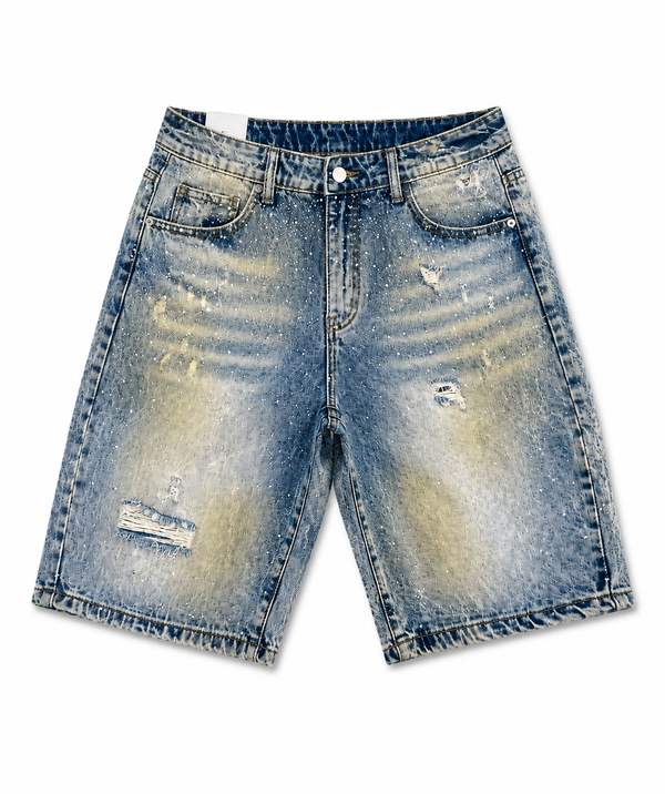 JEANS SHORT VINTAGE STRASS