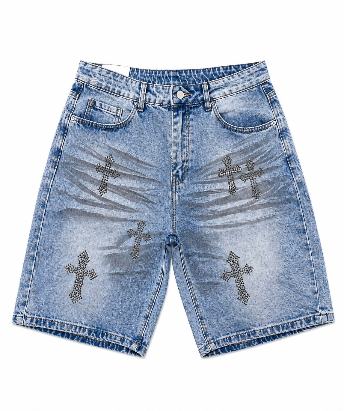 JEANS SHORT CROCI STRASS
