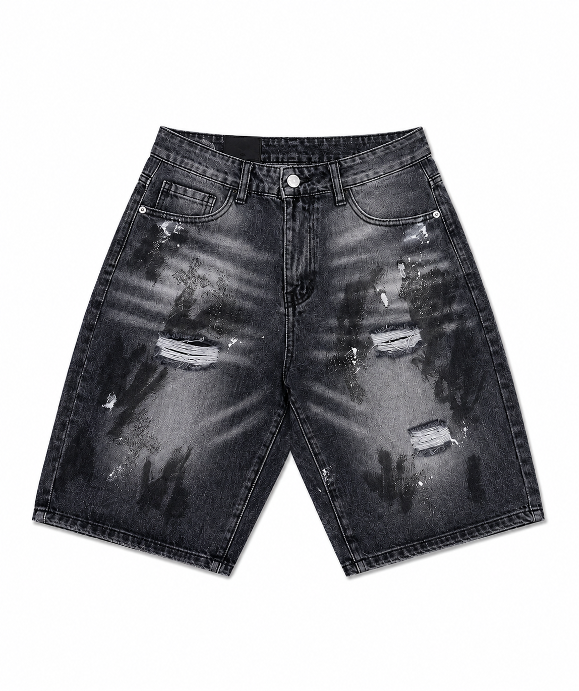 JEANS CROCI NERE STAMPA