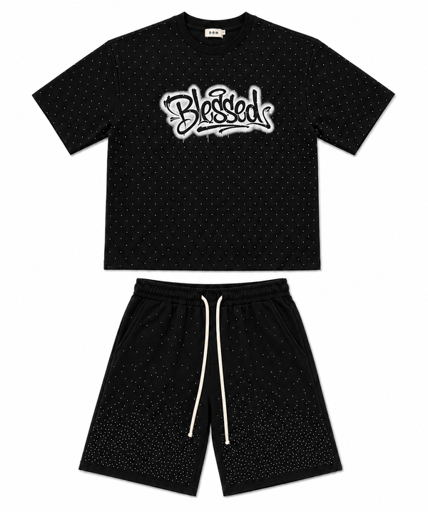 SET RHINESTONE BLESSED NERO