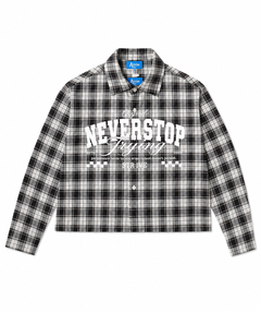 SHIRT NEVER STOP PLAID NERO
