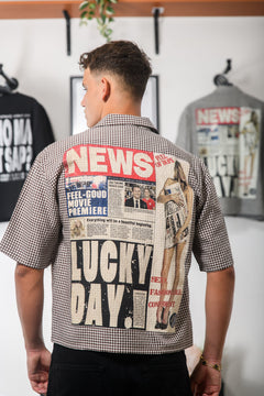 SHIRT LUCKY DAY NEWS MARRONE