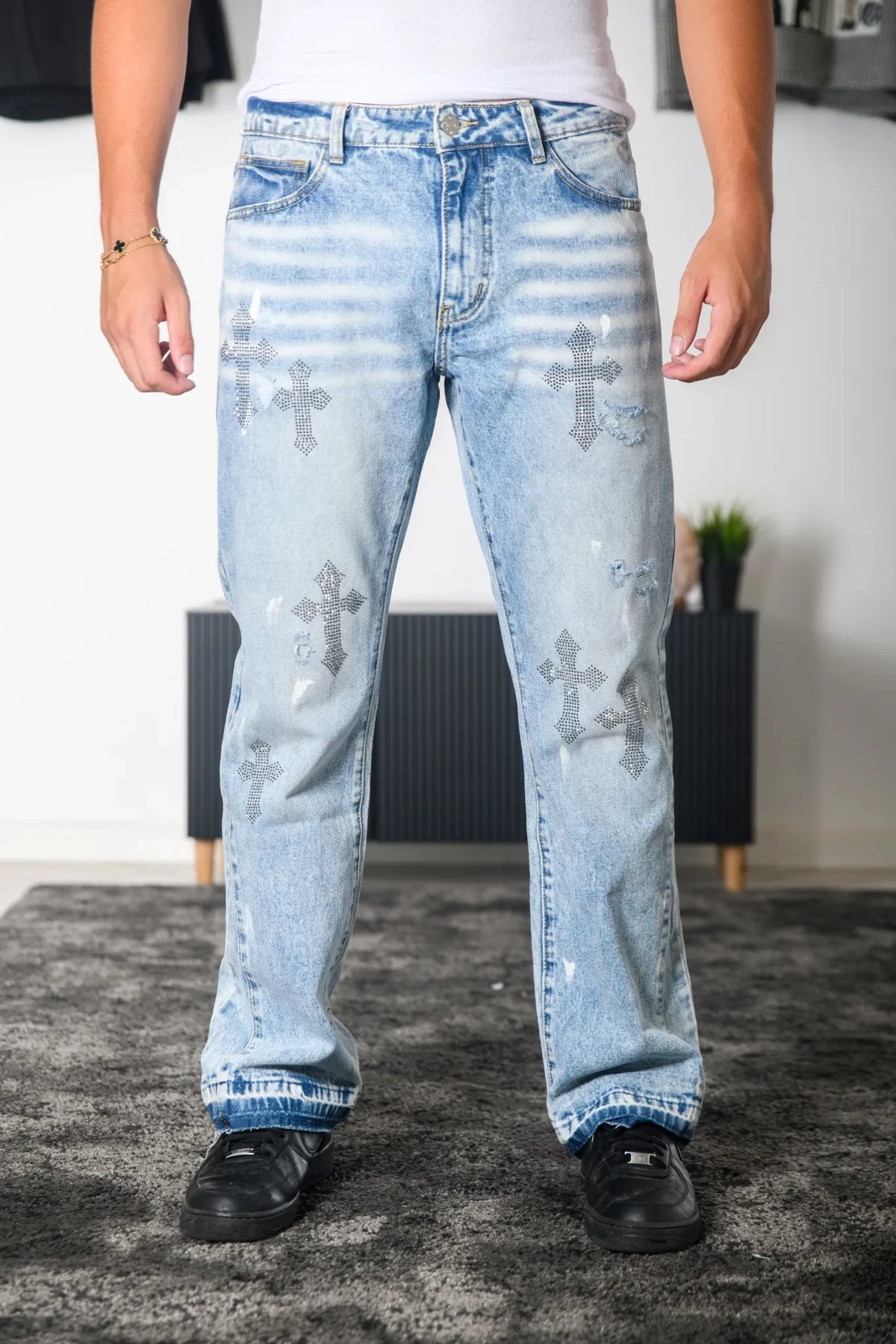 JEANS WASHED BLU