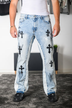 JEANS FLARED CROCI