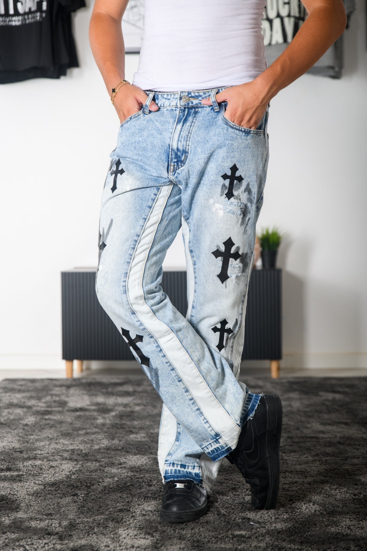 JEANS FLARED CROCI