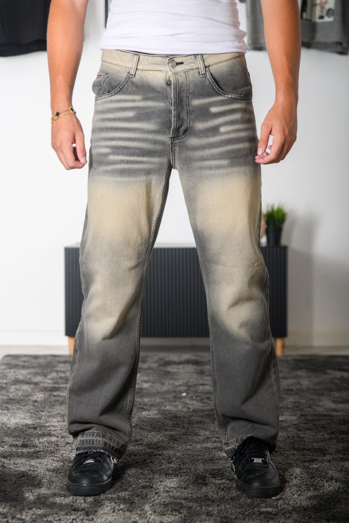JEANS GRIGIO FLARED RETRO