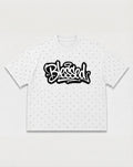 T SHIRT BLESSED GRAFFITI BIANCA
