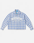 SHIRT NEVER STOP PLAID BLU