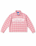 SHIRT NEVER STOP PLAID ROSA