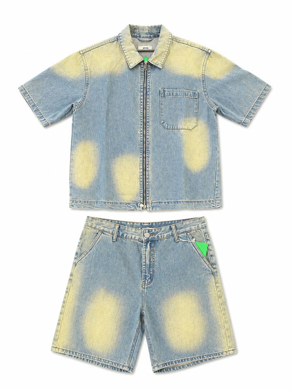 SET DENIM BLEACH BLU