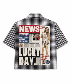 SHIRT LUCKY DAY NEWS NERO