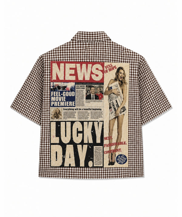 SHIRT LUCKY DAY NEWS MARRONE