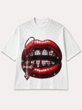 T SHIRT LIPS GRILL