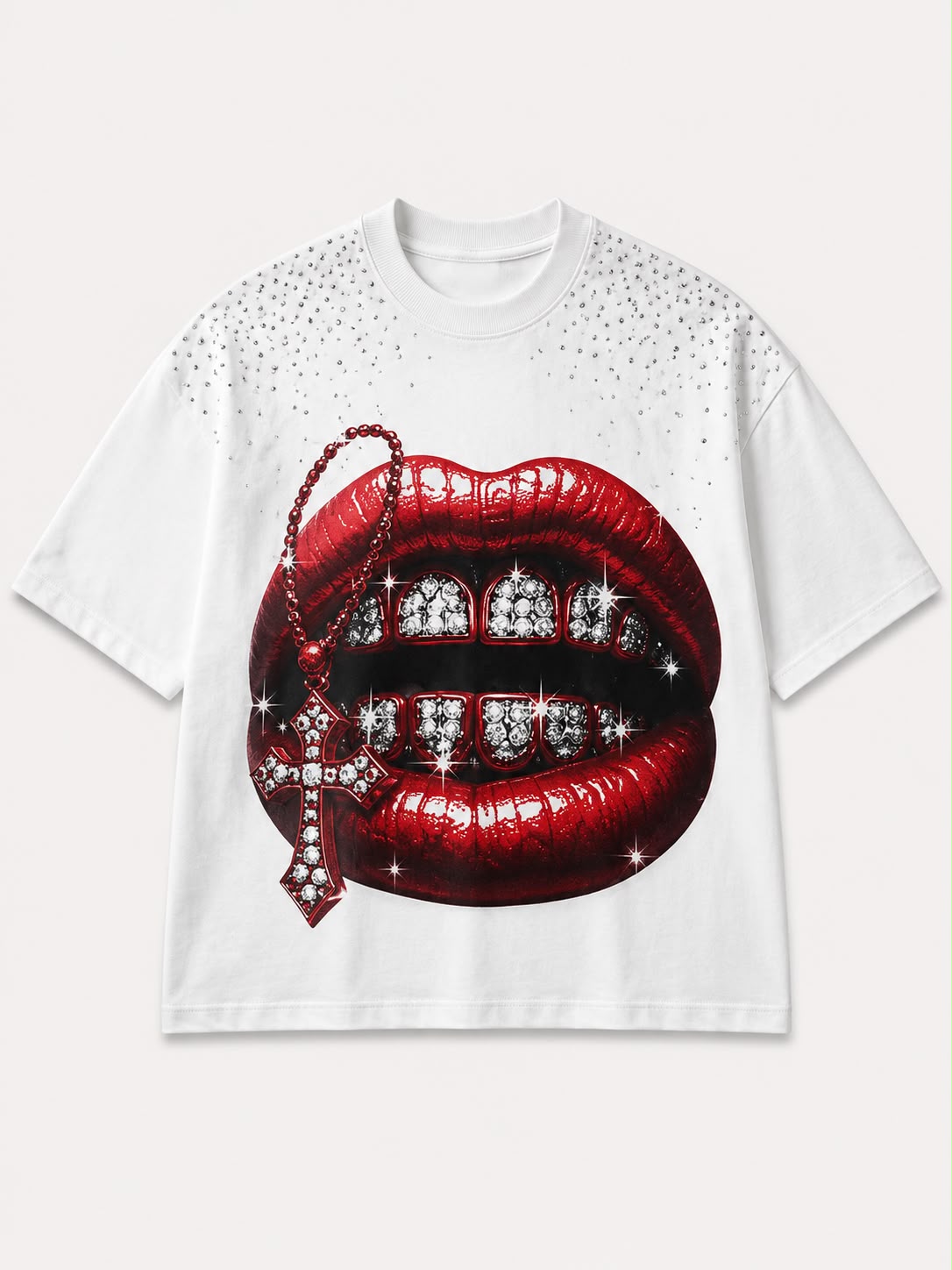 T SHIRT LIPS GRILL