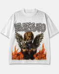 T SHIRT BLESSED FIRE BIANCO