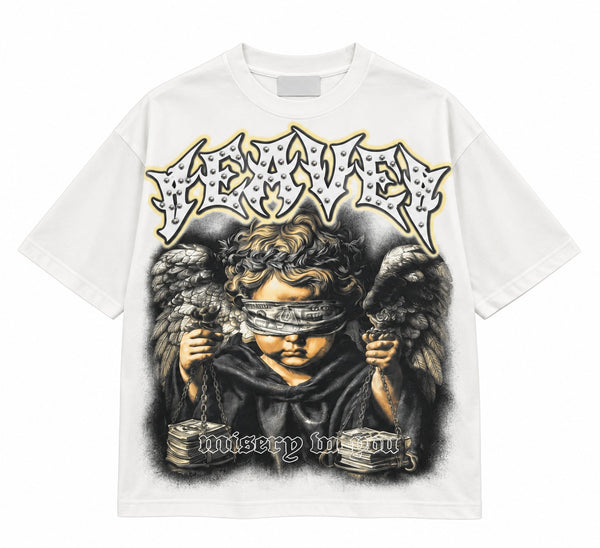HEAVEN — Boxy Fit T-Shirt White