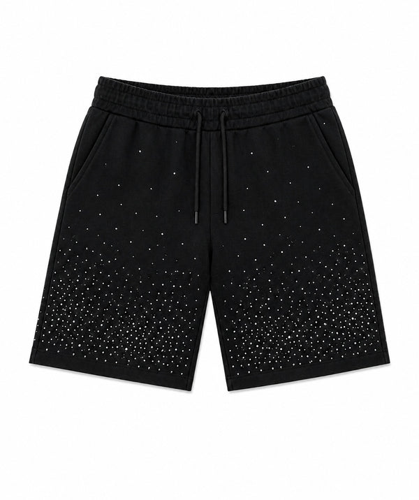 SHORTS BRILLANTINATI NERI